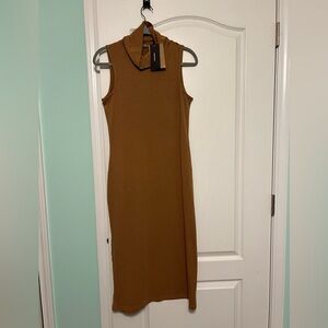 vero moda tammie calf dress turtleneck sleeveless dress S